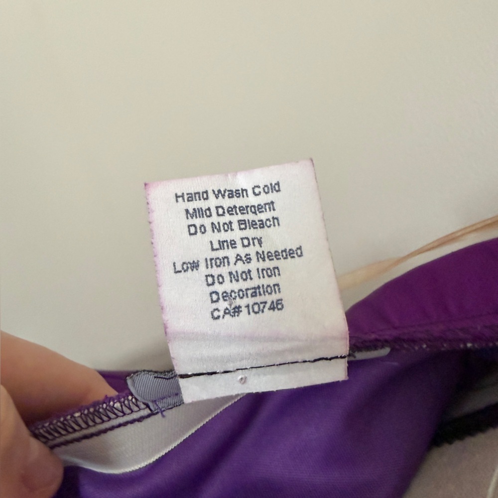 Vintage 90s Purple Ruched Halter Mini Dress Rhinestone Glam Prom Party - Picture 10 of 11